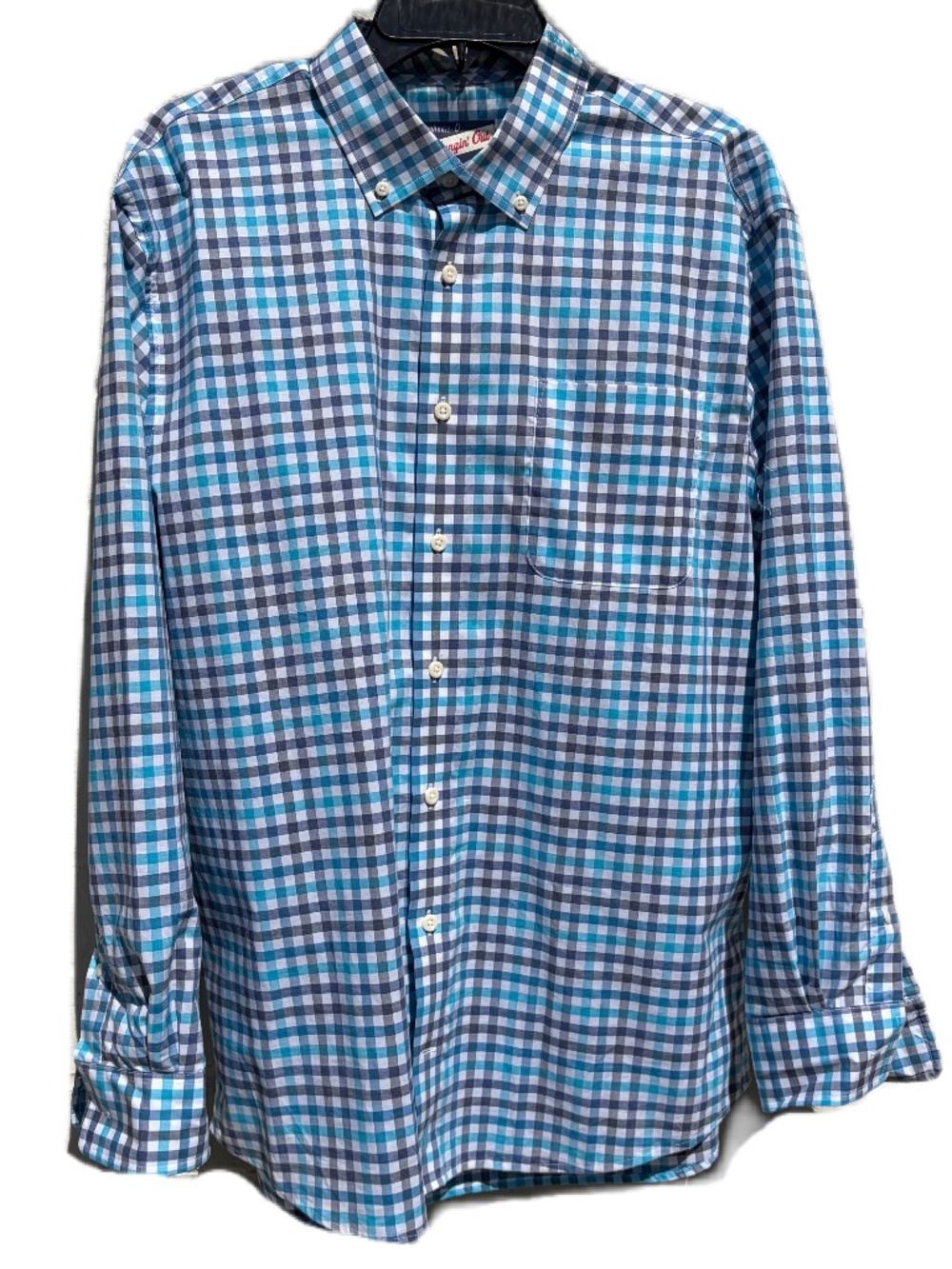 Johnnie-O Caiden Hangin Out button down shirt Large blue check